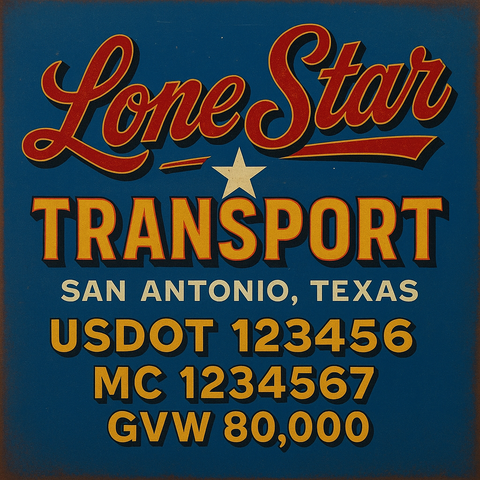 Custom Truck Door Lettering Decal Sticker Signs for US DOT Compliance | Custom USDOT Signs For Compliance | Add Your DOT, MC, GVW, CA, KYU, VIN Or Any Regulation Numbers You Need (Set of 2)