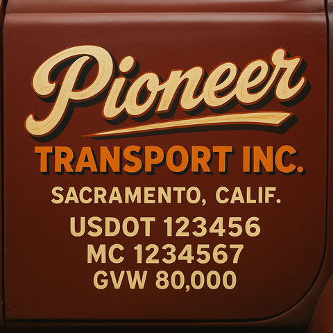 Custom Truck Door Lettering Decal Sticker Signs for US DOT Compliance | Custom USDOT Signs For Compliance | Add Your DOT, MC, GVW, CA, KYU, VIN Or Any Regulation Numbers You Need (Set of 2)