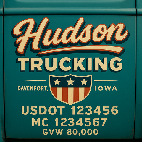 Custom Truck Door Lettering Decal Sticker Signs for US DOT Compliance | Custom USDOT Signs For Compliance | Add Your DOT, MC, GVW, CA, KYU, VIN Or Any Regulation Numbers You Need (Set of 2)
