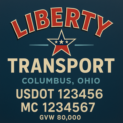 Custom Truck Door Lettering Decal Sticker Signs for US DOT Compliance | Custom USDOT Signs For Compliance | Add Your DOT, MC, GVW, CA, KYU, VIN Or Any Regulation Numbers You Need (Set of 2)