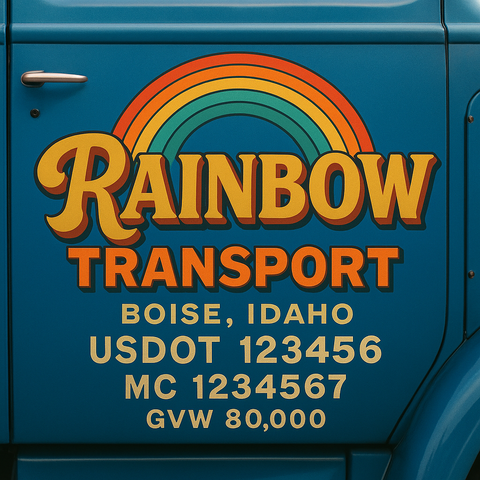 Custom Truck Door Lettering Decal Sticker Signs for US DOT Compliance | Custom USDOT Signs For Compliance | Add Your DOT, MC, GVW, CA, KYU, VIN Or Any Regulation Numbers You Need (Set of 2)