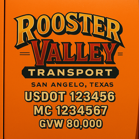 Custom Truck Door Lettering Decal Sticker Signs for US DOT Compliance | Custom USDOT Signs For Compliance | Add Your DOT, MC, GVW, CA, KYU, VIN Or Any Regulation Numbers You Need (Set of 2)
