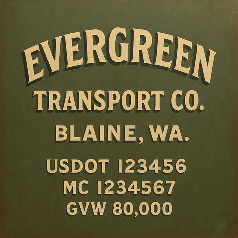 Custom Truck Door Lettering Decal Sticker Signs for US DOT Compliance | Custom USDOT Signs For Compliance | Add Your DOT, MC, GVW, CA, KYU, VIN Or Any Regulation Numbers You Need (Set of 2)