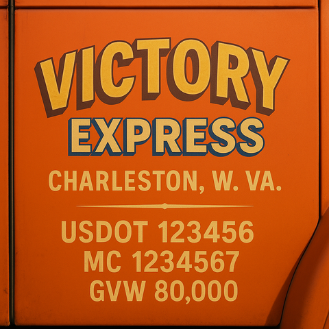 Custom Truck Door Lettering Decal Sticker Signs for US DOT Compliance | Custom USDOT Signs For Compliance | Add Your DOT, MC, GVW, CA, KYU, VIN Or Any Regulation Numbers You Need (Set of 2)
