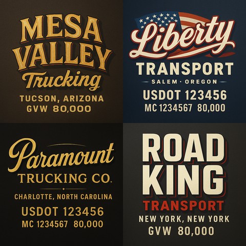 Custom Truck Door Lettering Decal Sticker Signs for US DOT Compliance | Custom USDOT Signs For Compliance | Add Your DOT, MC, GVW, CA, KYU, VIN Or Any Regulation Numbers You Need (Set of 2)