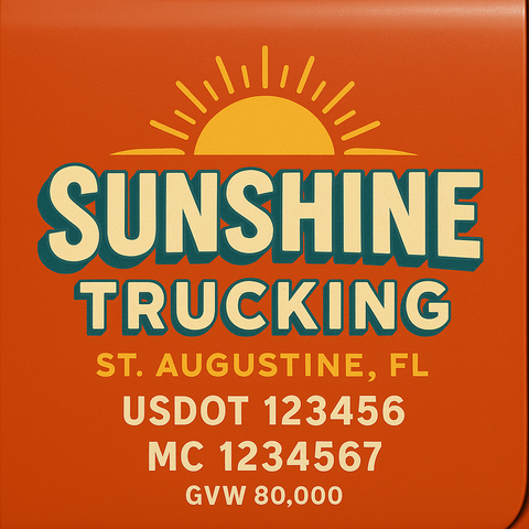 Custom Truck Door Lettering Decal Sticker Signs for US DOT Compliance | Custom USDOT Signs For Compliance | Add Your DOT, MC, GVW, CA, KYU, VIN Or Any Regulation Numbers You Need (Set of 2)