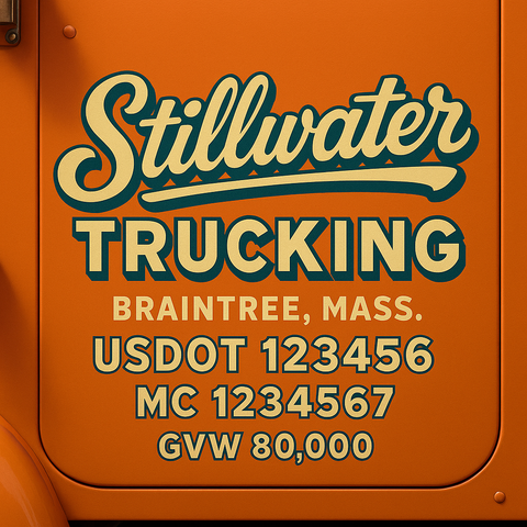 Custom Truck Door Lettering Decal Sticker Signs for US DOT Compliance | Custom USDOT Signs For Compliance | Add Your DOT, MC, GVW, CA, KYU, VIN Or Any Regulation Numbers You Need (Set of 2)