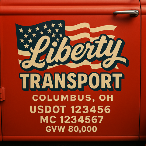 Custom Truck Door Lettering Decal Sticker Signs for US DOT Compliance | Custom USDOT Signs For Compliance | Add Your DOT, MC, GVW, CA, KYU, VIN Or Any Regulation Numbers You Need (Set of 2)