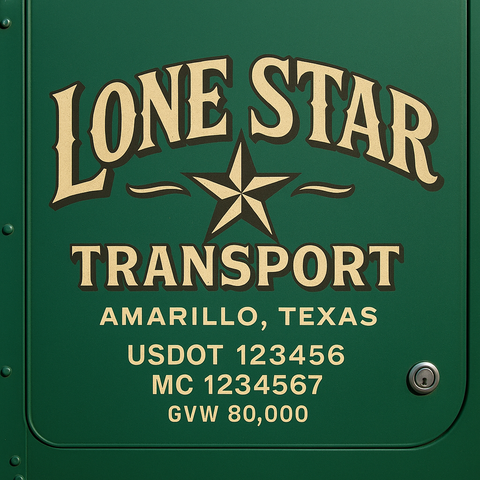 Custom Truck Door Lettering Decal Sticker Signs for US DOT Compliance | Custom USDOT Signs For Compliance | Add Your DOT, MC, GVW, CA, KYU, VIN Or Any Regulation Numbers You Need (Set of 2)