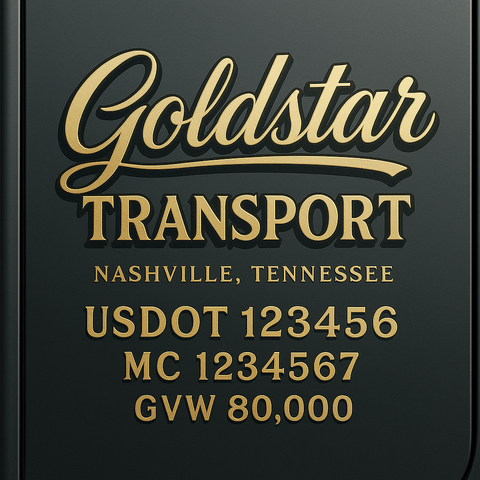 Custom Truck Door Lettering Decal Sticker Signs for US DOT Compliance | Custom USDOT Signs For Compliance | Add Your DOT, MC, GVW, CA, KYU, VIN Or Any Regulation Numbers You Need (Set of 2)