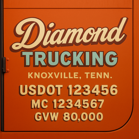 Custom Truck Door Lettering Decal Sticker Signs for US DOT Compliance | Custom USDOT Signs For Compliance | Add Your DOT, MC, GVW, CA, KYU, VIN Or Any Regulation Numbers You Need (Set of 2)