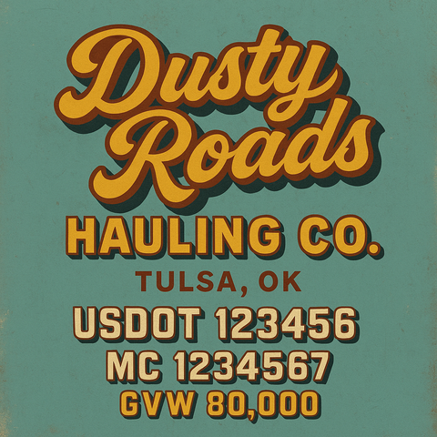 Custom Truck Door Lettering Decal Sticker Signs for US DOT Compliance | Custom USDOT Signs For Compliance | Add Your DOT, MC, GVW, CA, KYU, VIN Or Any Regulation Numbers You Need (Set of 2)