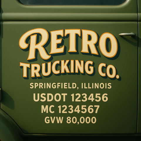 Custom Truck Door Lettering Decal Sticker Signs for US DOT Compliance | Custom USDOT Signs For Compliance | Add Your DOT, MC, GVW, CA, KYU, VIN Or Any Regulation Numbers You Need (Set of 2)