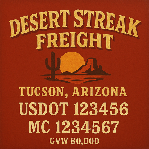 Custom Truck Door Lettering Decal Sticker Signs for US DOT Compliance | Custom USDOT Signs For Compliance | Add Your DOT, MC, GVW, CA, KYU, VIN Or Any Regulation Numbers You Need (Set of 2)