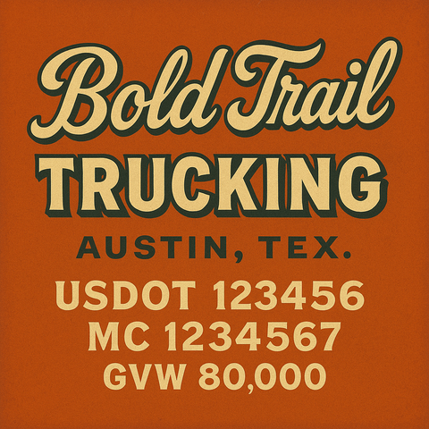 Custom Truck Door Lettering Decal Sticker Signs for US DOT Compliance | Custom USDOT Signs For Compliance | Add Your DOT, MC, GVW, CA, KYU, VIN Or Any Regulation Numbers You Need (Set of 2)