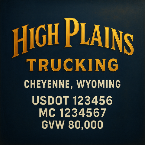 Custom Truck Door Lettering Decal Sticker Signs for US DOT Compliance | Custom USDOT Signs For Compliance | Add Your DOT, MC, GVW, CA, KYU, VIN Or Any Regulation Numbers You Need (Set of 2)