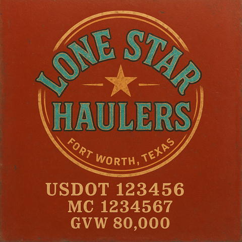Custom Truck Door Lettering Decal Sticker Signs for US DOT Compliance | Custom USDOT Signs For Compliance | Add Your DOT, MC, GVW, CA, KYU, VIN Or Any Regulation Numbers You Need (Set of 2)