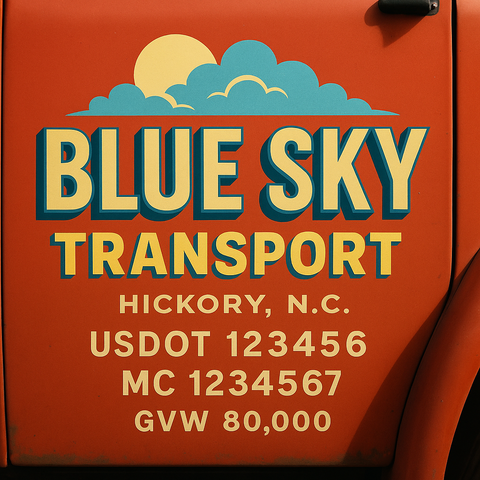 Custom Truck Door Lettering Decal Sticker Signs for US DOT Compliance | Custom USDOT Signs For Compliance | Add Your DOT, MC, GVW, CA, KYU, VIN Or Any Regulation Numbers You Need (Set of 2)
