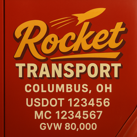 Custom Truck Door Lettering Decal Sticker Signs for US DOT Compliance | Custom USDOT Signs For Compliance | Add Your DOT, MC, GVW, CA, KYU, VIN Or Any Regulation Numbers You Need (Set of 2)