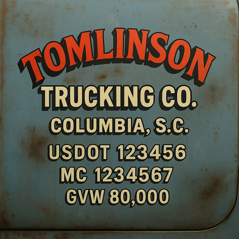 Custom Truck Door Lettering Decal Sticker Signs for US DOT Compliance | Custom USDOT Signs For Compliance | Add Your DOT, MC, GVW, CA, KYU, VIN Or Any Regulation Numbers You Need (Set of 2)