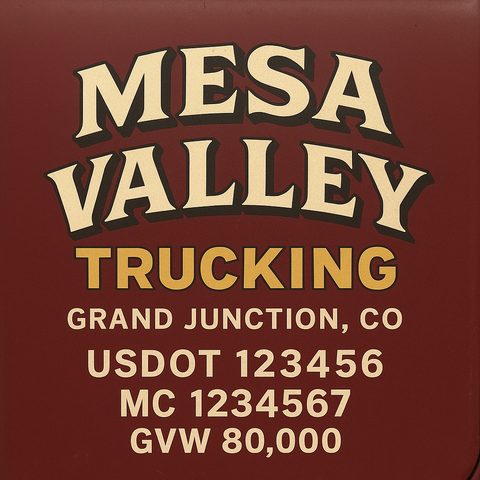 Custom Truck Door Lettering Decal Sticker Signs for US DOT Compliance | Custom USDOT Signs For Compliance | Add Your DOT, MC, GVW, CA, KYU, VIN Or Any Regulation Numbers You Need (Set of 2)