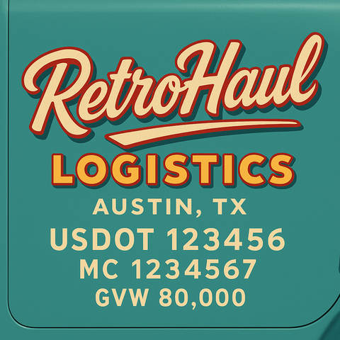 Custom Truck Door Lettering Decal Sticker Signs for US DOT Compliance | Custom USDOT Signs For Compliance | Add Your DOT, MC, GVW, CA, KYU, VIN Or Any Regulation Numbers You Need (Set of 2)