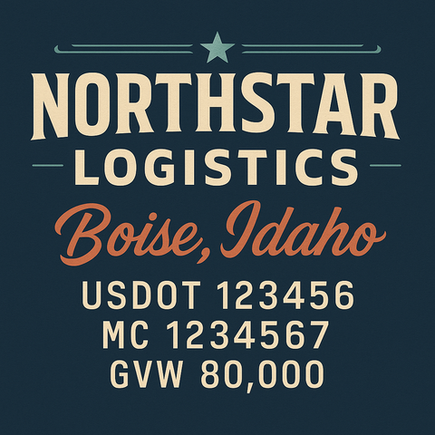 Custom Truck Door Lettering Decal Sticker Signs for US DOT Compliance | Custom USDOT Signs For Compliance | Add Your DOT, MC, GVW, CA, KYU, VIN Or Any Regulation Numbers You Need (Set of 2)