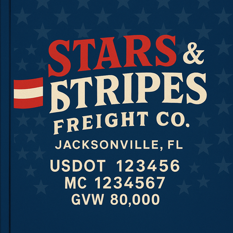 Custom Truck Door Lettering Decal Sticker Signs for US DOT Compliance | Custom USDOT Signs For Compliance | Add Your DOT, MC, GVW, CA, KYU, VIN Or Any Regulation Numbers You Need (Set of 2)