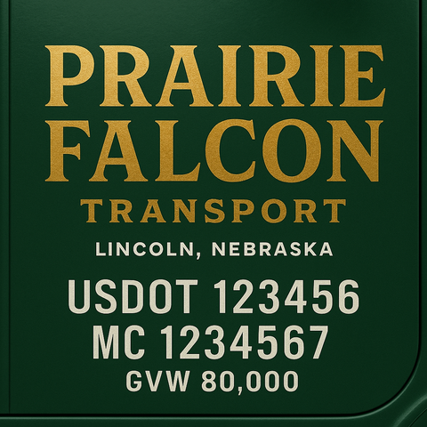 Custom Truck Door Lettering Decal Sticker Signs for US DOT Compliance | Custom USDOT Signs For Compliance | Add Your DOT, MC, GVW, CA, KYU, VIN Or Any Regulation Numbers You Need (Set of 2)