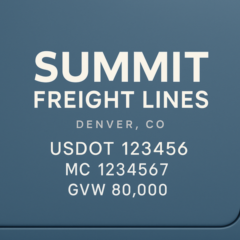 Custom Truck Door Lettering Decal Sticker Signs for US DOT Compliance | Custom USDOT Signs For Compliance | Add Your DOT, MC, GVW, CA, KYU, VIN Or Any Regulation Numbers You Need (Set of 2)