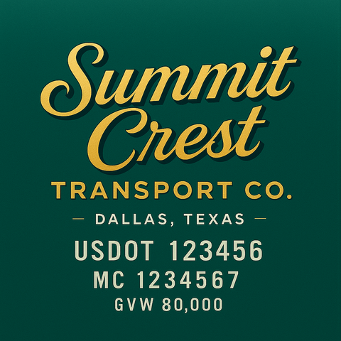 Custom Truck Door Lettering Decal Sticker Signs for US DOT Compliance | Custom USDOT Signs For Compliance | Add Your DOT, MC, GVW, CA, KYU, VIN Or Any Regulation Numbers You Need (Set of 2)