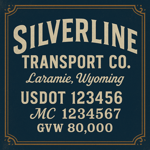 Custom Truck Door Lettering Decal Sticker Signs for US DOT Compliance | Custom USDOT Signs For Compliance | Add Your DOT, MC, GVW, CA, KYU, VIN Or Any Regulation Numbers You Need (Set of 2)