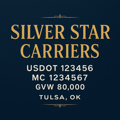 Custom Truck Door Lettering Decal Sticker Signs for US DOT Compliance | Custom USDOT Signs For Compliance | Add Your DOT, MC, GVW, CA, KYU, VIN Or Any Regulation Numbers You Need (Set of 2)