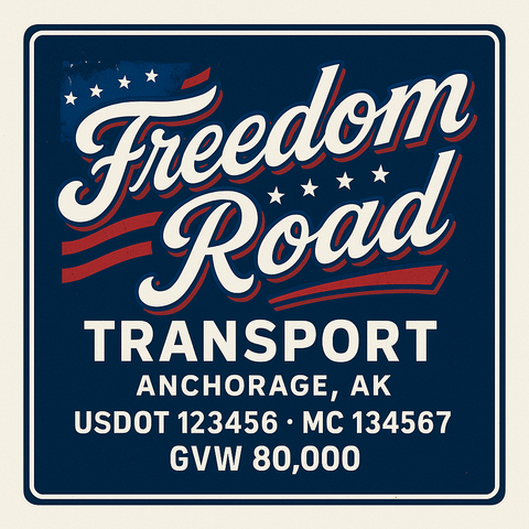 Custom Truck Door Lettering Decal Sticker Signs for US DOT Compliance | Custom USDOT Signs For Compliance | Add Your DOT, MC, GVW, CA, KYU, VIN Or Any Regulation Numbers You Need (Set of 2)