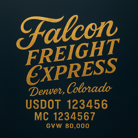 Custom Truck Door Lettering Decal Sticker Signs for US DOT Compliance | Custom USDOT Signs For Compliance | Add Your DOT, MC, GVW, CA, KYU, VIN Or Any Regulation Numbers You Need (Set of 2)