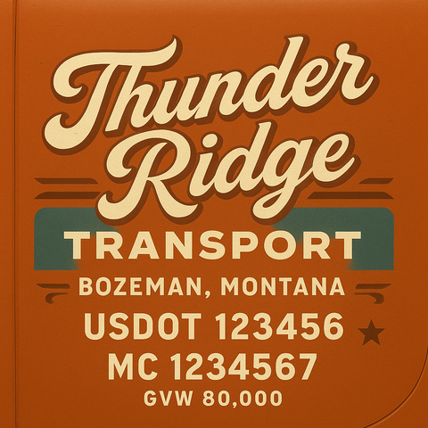 Custom Truck Door Lettering Decal Sticker Signs for US DOT Compliance | Custom USDOT Signs For Compliance | Add Your DOT, MC, GVW, CA, KYU, VIN Or Any Regulation Numbers You Need (Set of 2)