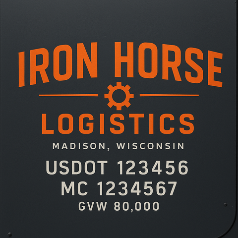Custom Truck Door Lettering Decal Sticker Signs for US DOT Compliance | Custom USDOT Signs For Compliance | Add Your DOT, MC, GVW, CA, KYU, VIN Or Any Regulation Numbers You Need (Set of 2)
