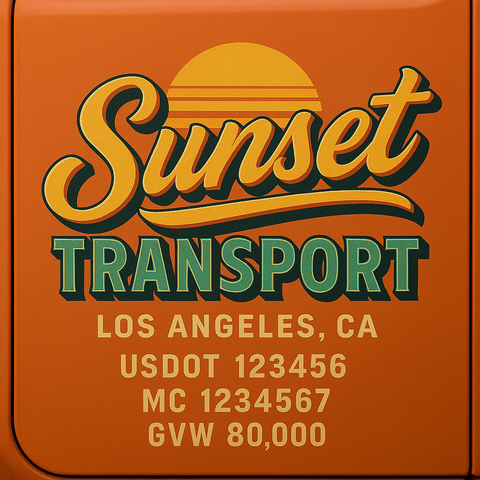Custom Truck Door Lettering Decal Sticker Signs for US DOT Compliance | Custom USDOT Signs For Compliance | Add Your DOT, MC, GVW, CA, KYU, VIN Or Any Regulation Numbers You Need (Set of 2)