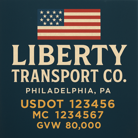 Custom Truck Door Lettering Decal Sticker Signs for US DOT Compliance | Custom USDOT Signs For Compliance | Add Your DOT, MC, GVW, CA, KYU, VIN Or Any Regulation Numbers You Need (Set of 2)