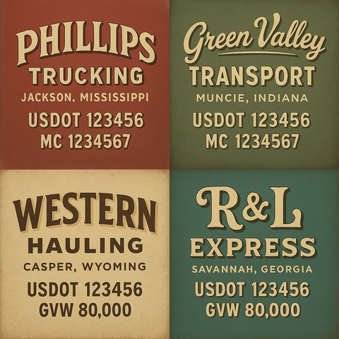 Custom Truck Door Lettering Decal Sticker Signs for US DOT Compliance | Custom USDOT Signs For Compliance | Add Your DOT, MC, GVW, CA, KYU, VIN Or Any Regulation Numbers You Need (Set of 2)