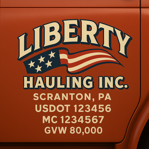 Custom Truck Door Lettering Decal Sticker Signs for US DOT Compliance | Custom USDOT Signs For Compliance | Add Your DOT, MC, GVW, CA, KYU, VIN Or Any Regulation Numbers You Need (Set of 2)