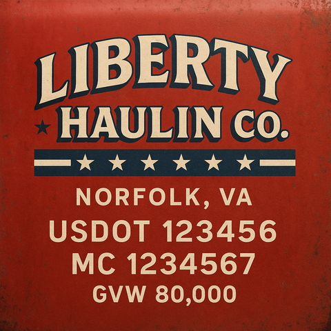 Custom Truck Door Lettering Decal Sticker Signs for US DOT Compliance | Custom USDOT Signs For Compliance | Add Your DOT, MC, GVW, CA, KYU, VIN Or Any Regulation Numbers You Need (Set of 2)