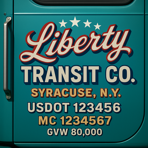 Custom Truck Door Lettering Decal Sticker Signs for US DOT Compliance | Custom USDOT Signs For Compliance | Add Your DOT, MC, GVW, CA, KYU, VIN Or Any Regulation Numbers You Need (Set of 2)