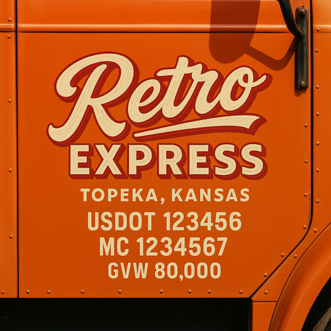 Custom Truck Door Lettering Decal Sticker Signs for US DOT Compliance | Custom USDOT Signs For Compliance | Add Your DOT, MC, GVW, CA, KYU, VIN Or Any Regulation Numbers You Need (Set of 2)