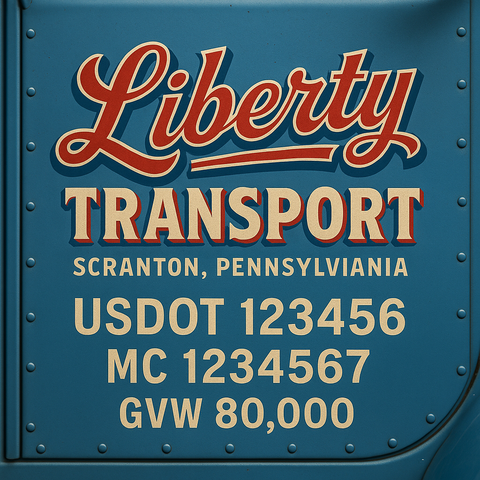 Custom Truck Door Lettering Decal Sticker Signs for US DOT Compliance | Custom USDOT Signs For Compliance | Add Your DOT, MC, GVW, CA, KYU, VIN Or Any Regulation Numbers You Need (Set of 2)