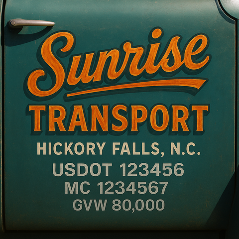 Custom Truck Door Lettering Decal Sticker Signs for US DOT Compliance | Custom USDOT Signs For Compliance | Add Your DOT, MC, GVW, CA, KYU, VIN Or Any Regulation Numbers You Need (Set of 2)