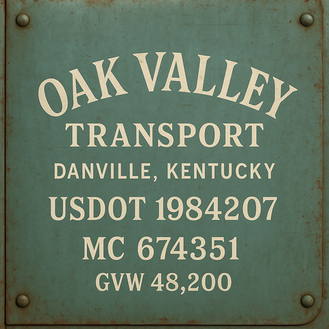 Custom Truck Door Lettering Decal Sticker Signs for US DOT Compliance | Custom USDOT Signs For Compliance | Add Your DOT, MC, GVW, CA, KYU, VIN Or Any Regulation Numbers You Need (Set of 2)