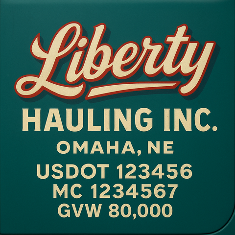 Custom Truck Door Lettering Decal Sticker Signs for US DOT Compliance | Custom USDOT Signs For Compliance | Add Your DOT, MC, GVW, CA, KYU, VIN Or Any Regulation Numbers You Need (Set of 2)