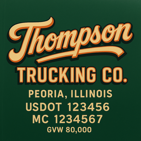 Custom Truck Door Lettering Decal Sticker Signs for US DOT Compliance | Custom USDOT Signs For Compliance | Add Your DOT, MC, GVW, CA, KYU, VIN Or Any Regulation Numbers You Need (Set of 2)