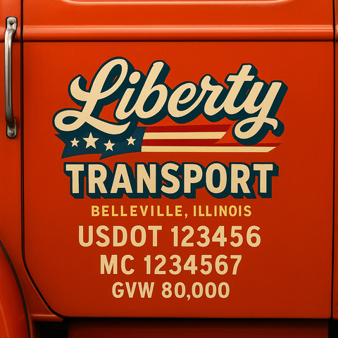 Custom Truck Door Lettering Decal Sticker Signs for US DOT Compliance | Custom USDOT Signs For Compliance | Add Your DOT, MC, GVW, CA, KYU, VIN Or Any Regulation Numbers You Need (Set of 2)